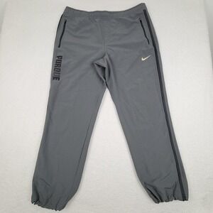 Nike Player Issued #28 Purdue Training Track Pants Mens XL Gray 623556-071